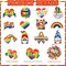 36 Pcs LGBT Pride Wood Hanging Ornaments LGBT Pride Rainbow Pendant Slices Tags Hanging Decoration Wood Gay Pride Ornament for Birthday Party Anniversary Home Tree Decor, 12 Styles